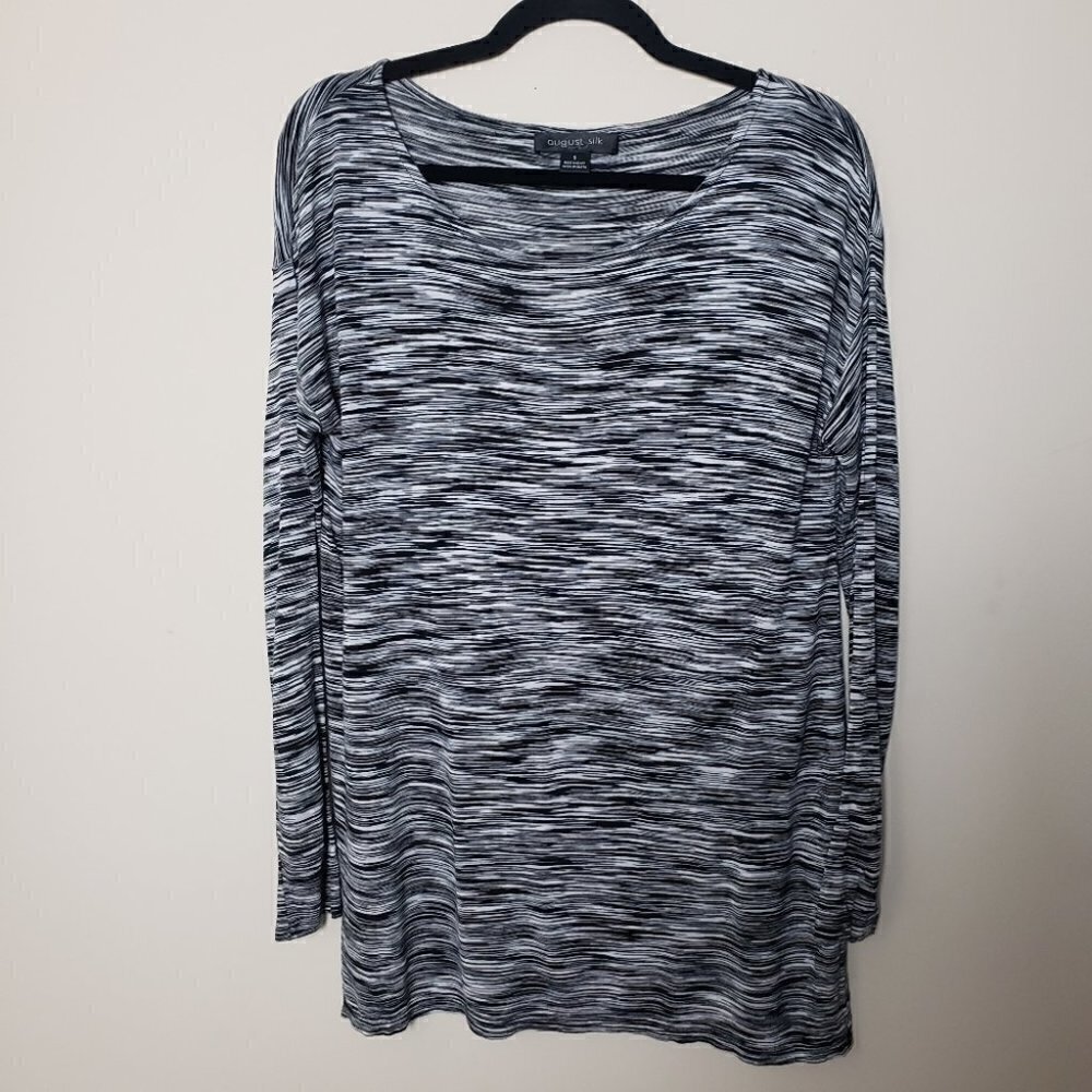 AUGUST SILK Black Tunic Top